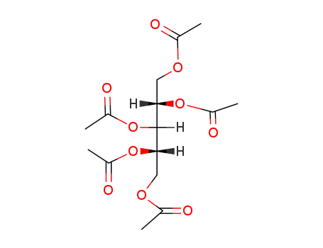 Molecular Structure of 5346-78-1 ((2S,4S)-1,2,3,4,5-Pentanepentol pentaacetate)
