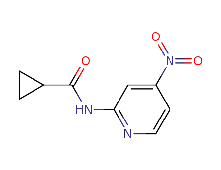 Molecular Structure of 942076-75-7 (N-(4-nitropyridin-2-yl)-cyclopropanecarboxamide)