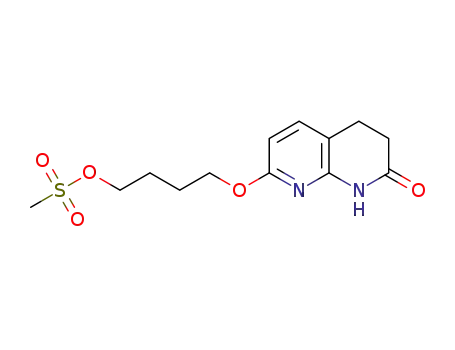 Molecular Structure of 1354030-18-4 (4-(7-oxo-5,6,7,8-tetrahydro-1,8-naphthyridin-2-yloxy)butyl methanesulfonate)