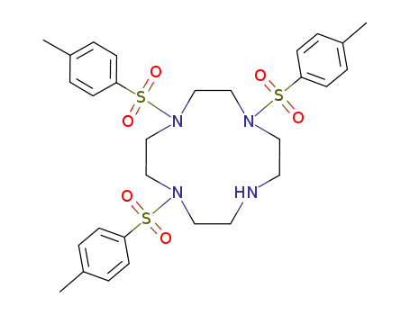 Molecular Structure of 94530-07-1 (1,4,7-Tritosyl-1,4,7,10-tetraazacyclododecane)
