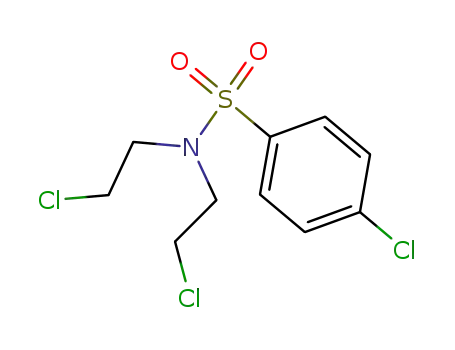 Molecular Structure of 6472-49-7 (4-chloro-N,N-bis(2-chloroethyl)benzenesulfonamide)