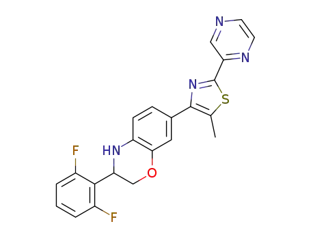 3-(2,6-difluorophenyl)-7-(5-methyl-2-(pyrazin-2-yl)thiazol-4-yl)-3,4-dihydro-2H-benzo[b][1,4]oxazine