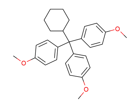 Molecular Structure of 126979-59-7 (<tris(4-methoxyphenyl)methyl>cyclohexane)