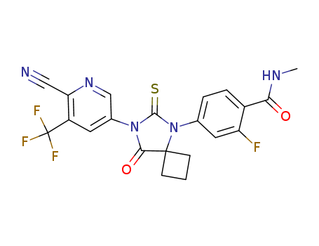ARN-509;Benzamide,4-[7-[6-cyano-5-(trifluoromethyl)-3-pyridinyl]-8-oxo-6-thioxo-5,7-diazaspiro[3.4]oct-5-yl]-2-fluoro-N-methyl-