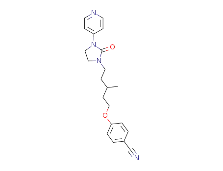 4-[3-methyl-5-(2-oxo-3-pyridin-4-yl-imidazolidin-1-yl)-pentyloxy]-benzonitrile