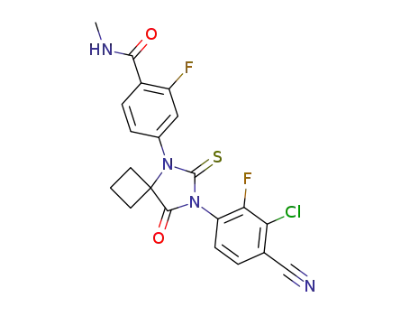 4-[7-(3-chloro-4-cyano-2-fluoro-phenyl)-8-oxo-6-thioxo-5,7-diaza-spiro[3.4]oct-5-yl]-2-fluoro-N-methyl-benzamide
