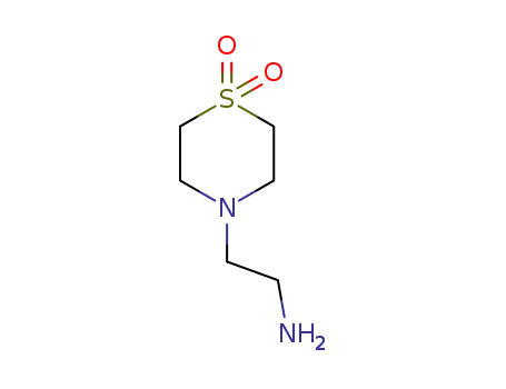 Molecular Structure of 89937-52-0 (4-(2-AMINOETHYL)THIOMORPHOLINE 1,1-DIOXIDE)