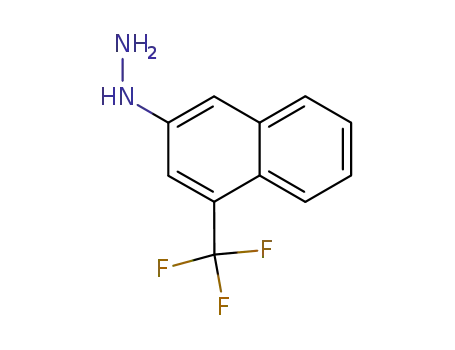 Molecular Structure of 88581-17-3 (Hydrazine, [4-(trifluoromethyl)-2-naphthalenyl]-)