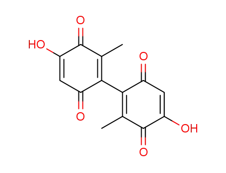 Molecular Structure of 3790-89-4 (5,5'-Dihydroxy-3,3'-dimethyl-2,2'-bi(1,4-benzoquinone))