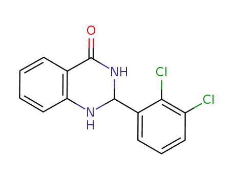 Molecular Structure of 923862-84-4 (2,3-dihydro-2-(2,3-dichlorophenyl)quinazolin-4(1H)-one)