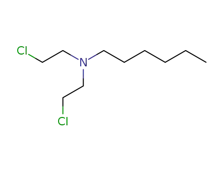 Molecular Structure of 99862-87-0 (N,N-bis(2-chloroethyl)hexan-1-amine)