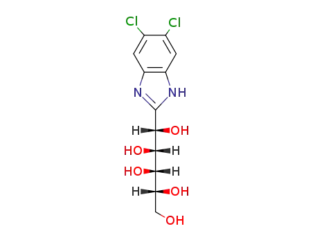 Molecular Structure of 108757-42-2 ((1S,2R,3S,4R)-1-(5,6-dichloro-1H-benzo[d]imidazol-2-yl)pentane-1,2,3,4,5-pentaol)