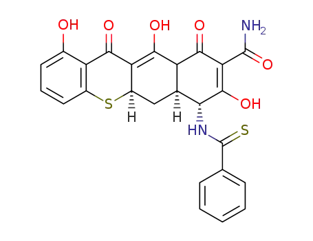 (5aR,6aS,7R)-1,8,11-Trihydroxy-10,12-dioxo-7-thiobenzoylamino-6,6a,7,10,10a,12-hexahydro-5aH-5-thia-naphthacene-9-carboxylic acid amide