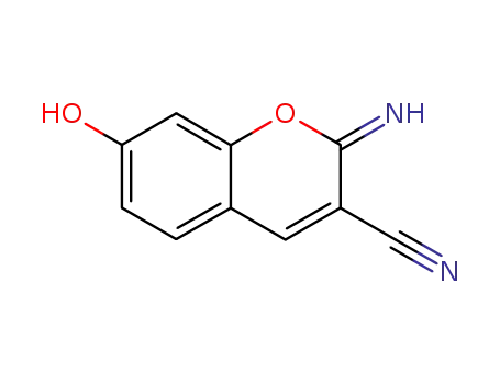 Molecular Structure of 330996-72-0 (2H-1-Benzopyran-3-carbonitrile, 7-hydroxy-2-imino-)