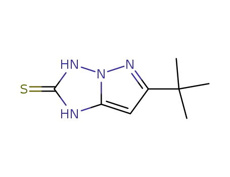 Molecular Structure of 192578-84-0 (1H-Pyrazolo[1,5-b][1,2,4]triazole-2(3H)-thione, 6-(1,1-dimethylethyl)-)