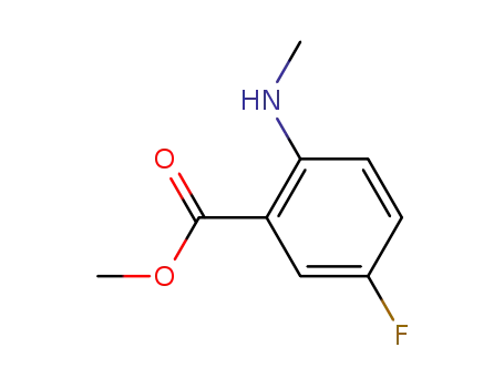 Molecular Structure of 924668-99-5 (Methyl 5-fluoro-2-(MethylaMino)benzoate)