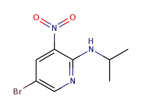 Molecular Structure of 954228-62-7 ((5-BROMO-3-NITRO-PYRIDIN-2-YL)-ISOPROPYL-AMINE)