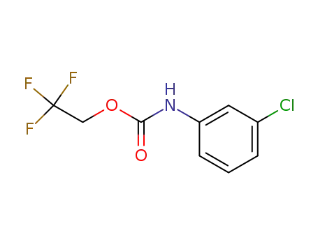 Molecular Structure of 2366-82-7 (2,2,2-TRIFLUOROETHYL 3-CHLOROPHENYLCARBAMATE)