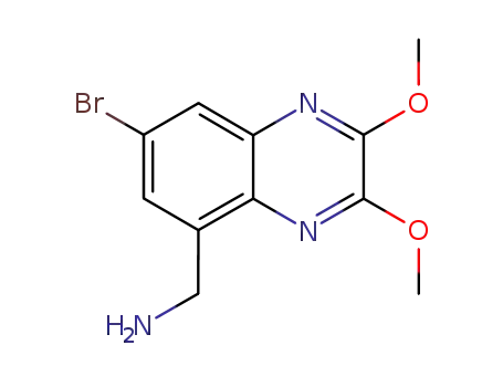 Molecular Structure of 188699-62-9 (7-bromo-5-aminomethyl-2,3-dimethoxyquinoxaline)