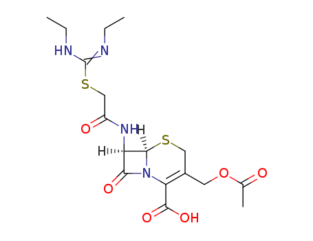 3-(acetyloxymethyl)-7-[[2-(N,N-diethylcarbamimidoyl)sulfanylacetyl]amino]-8-oxo-5-thia-1-azabicyclo[4.2.0]oct-2-ene-2-carboxylic acid cas  33074-98-5