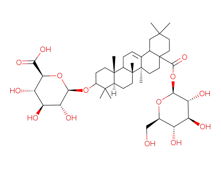 Molecular Structure of 89353-61-7 (1-O-[(5xi,9xi,18alpha)-3-(beta-D-galactopyranuronosyloxy)-28-oxoolean-12-en-28-yl]-beta-D-glucopyranose)
