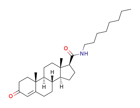 Molecular Structure of 92472-20-3 (N-octyl-3-oxo-4-androstene-17β-carboxamide)