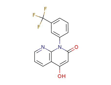 Molecular Structure of 115892-07-4 (1,8-Naphthyridin-2(1H)-one, 4-hydroxy-1-[3-(trifluoromethyl)phenyl]-)