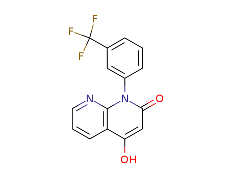 Molecular Structure of 115892-07-4 (1,8-Naphthyridin-2(1H)-one, 4-hydroxy-1-[3-(trifluoromethyl)phenyl]-)