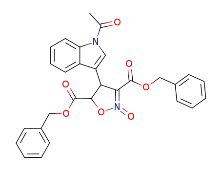 4-(1-acetyl-indol-3-yl)-2-oxy-4,5-dihydro-isoxazole-3,5-dicarboxylic acid dibenzyl ester
