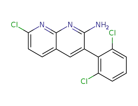 7-chloro-3-(2,6-dichlorophenyl)-1,8-naphthyridin-2-amine