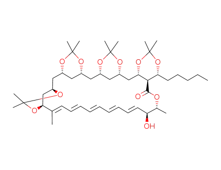 Molecular Structure of 165329-49-7 (1',3:5,7:9,11:13,15-tetrakis-O-(1-methylethylidene)filipin III)