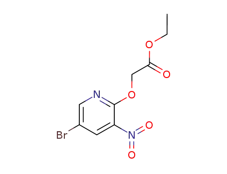 Molecular Structure of 105544-30-7 (5-Bromo-3-nitro-pyridin-2-yloxy)-acetic acid ethyl ester)