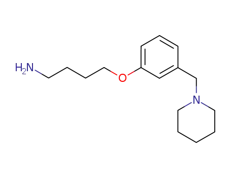 Molecular Structure of 73279-05-7 (1-Butanamine, 4-[3-(1-piperidinylmethyl)phenoxy]-)
