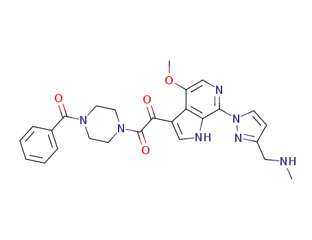 1-(4-benzoylpiperazin-1-yl)-2-(4-methoxy-7-(3-((methylamino)methyl)-1H-pyrazol-1-yl)-1H-pyrrolo[2,3-c]pyridin-3-yl)ethane-1,2-dione