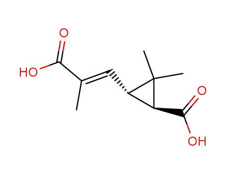Cyclopropanecarboxylic acid, 3-(2-carboxy-1-propenyl)-2,2-dimethyl-, (1-alpha,3-beta(E))-(+)-