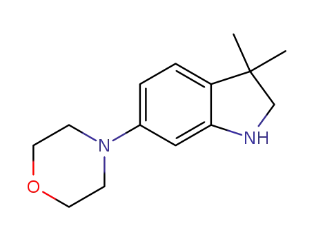 Molecular Structure of 1259511-94-8 (3,3-dimethyl-6-morpholinoindoline)
