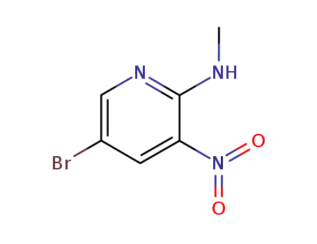 Molecular Structure of 70232-59-6 ((5-BROMO-3-NITRO-PYRIDIN-2-YL)-METHYL-AMINE)