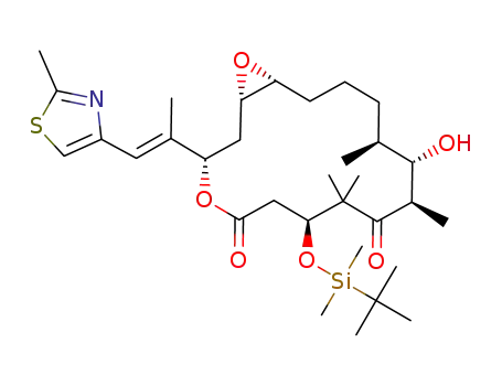 (7S)-(tert-butyl-dimethyl-silanyloxy)-(11S)-hydroxy-8,8,(10R,12S)-tetramethyl-(3S)-[1-methyl-(2E)-(2-methyl-thiazol-4-yl)-vinyl]-4,17-dioxa-bicyclo[14.1.0]heptadecane-5,9-dione