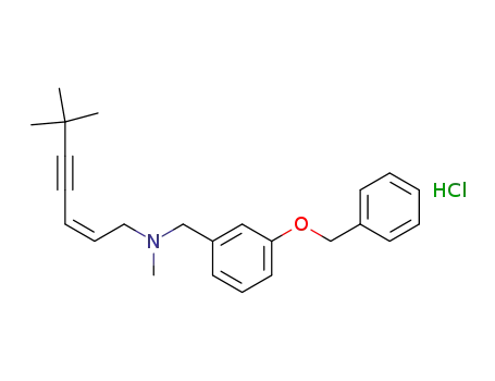 Molecular Structure of 123924-96-9 ((Z)-N-(6,6-dimethyl-2-hepten-4-ynyl)-N-methyl-3-benzyloxybenzylamine hydrochloride)