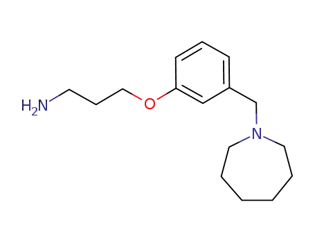 Molecular Structure of 73278-99-6 (1-Propanamine, 3-[3-[(hexahydro-1H-azepin-1-yl)methyl]phenoxy]-)