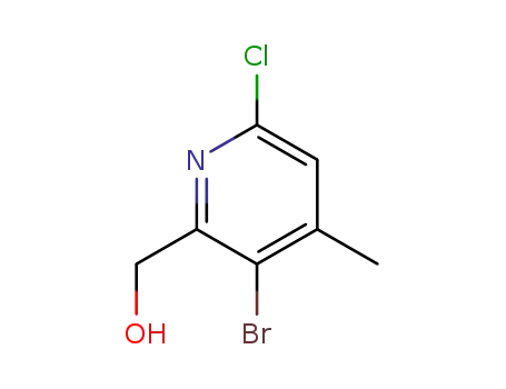 Molecular Structure of 1374134-46-9 ((3-bromo-6-chloro-4-methylpyridin-2-yl)methanol)