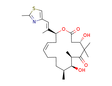 99% up by HPLC Oxacyclohexadec-13-ene-2,6-dione, 4,8-dihydroxy-5,5,7,9-tetramethyl-16-(1E)-1-methyl-2-(2-methyl-4-thiazolyl)ethenyl-, (4S,7R,8S,9S,13Z,16S)- 186692-73-9