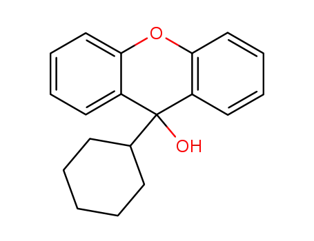 Molecular Structure of 13137-40-1 (9-cyclohexyl-9H-xanthen-9-ol)