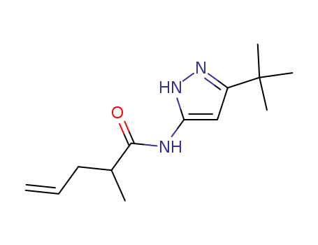 Molecular Structure of 127056-76-2 (N-(3-t-butyl-1H-pyrazol-5-yl)-2-methyl-4-pentenamide)