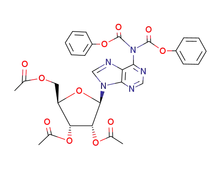 Molecular Structure of 66386-42-3 (N<sup>6</sup>,N<sup>6</sup>-bis(phenoxycarbonyl)-2',3',5'-O-triacetyladenosine)