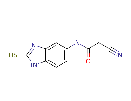 Molecular Structure of 1446427-77-5 (2-cyano-N-(2-mercapto-1H-benzo[d]imidazol-5-yl)acetamide)