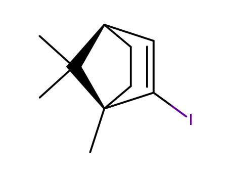 Molecular Structure of 22885-95-6 ((1R)-2-iodo-1,7,7-trimethylbicyclo<2.2.1>hept-2-ene)