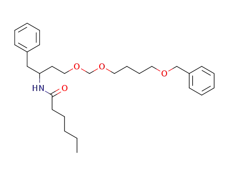 hexanoic acid 1-benzyl-3-(4-benzyloxybutoxymethoxy)propylamide