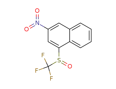 Molecular Structure of 88581-13-9 (Naphthalene, 3-nitro-1-[(trifluoromethyl)sulfinyl]-)