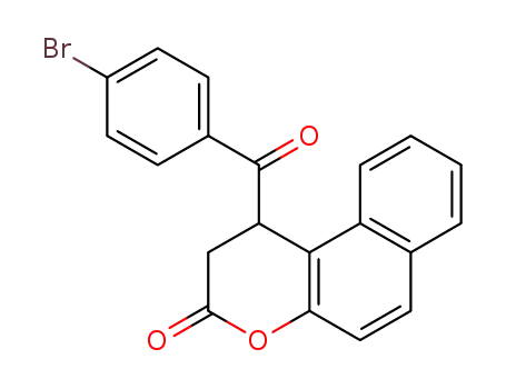 Molecular Structure of 90251-82-4 (3H-Naphtho[2,1-b]pyran-3-one, 1-(4-bromobenzoyl)-1,2-dihydro-)